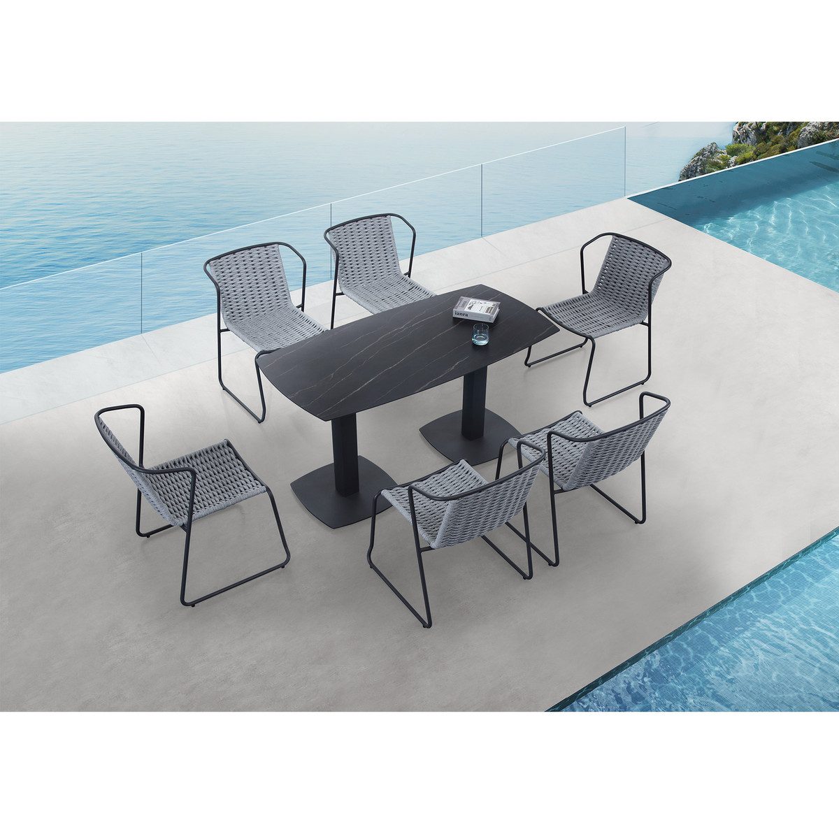 Fancy Outdoor Dining Set For 6 Person
